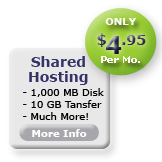 Hosting Plans starting at $4.95